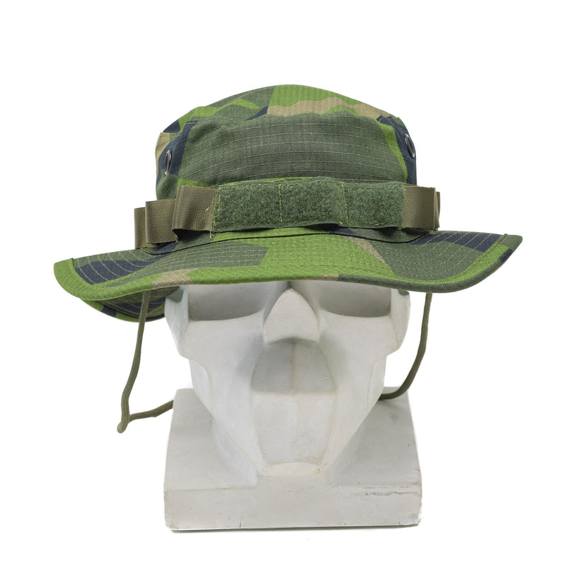 Chapeau Boonie de style militaire suédois de marque TACGEAR, bord large en ripstop camouflage Splinter