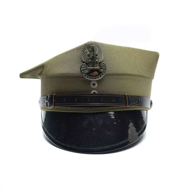 Genuine Polish military visor hat Poland army officer peaked cap Olive NEW