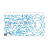 Ecopybook Regla de explorador táctico OTAN UA Herramienta de mapa militar Borde azul