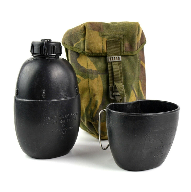 Original genuine british army canteen with mug 58 water bottle with pouch