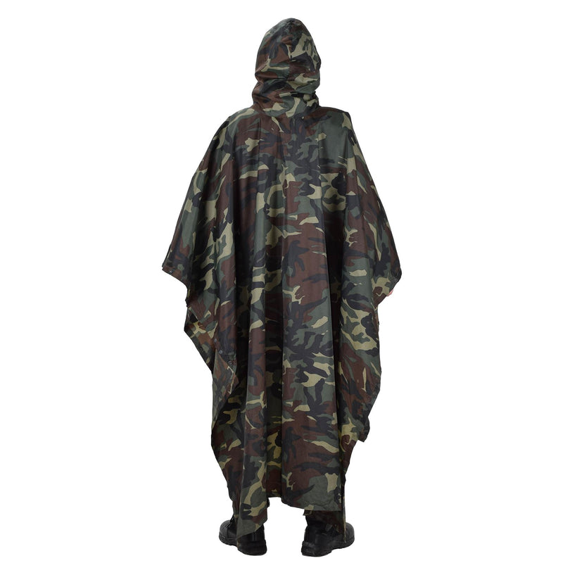 Camuflaje turco original Poncho Poncho Resistente al agua Ripstop Ejército
