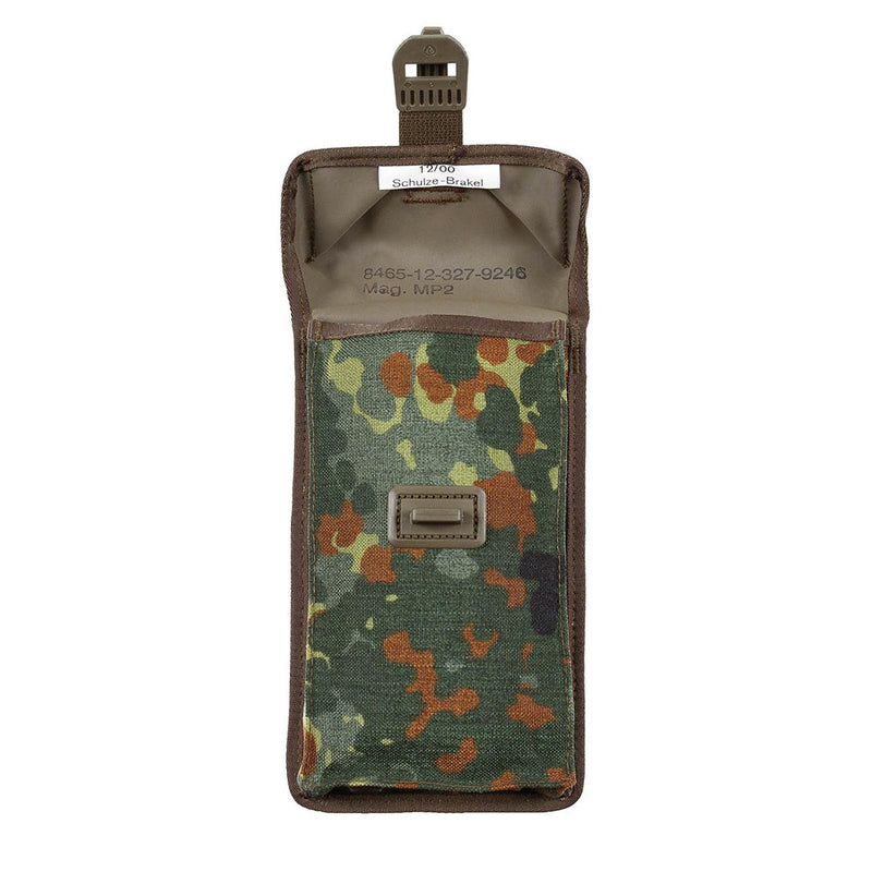 Original German Military BW magazine pouch MP2 small flecktarn camo cordura NEW