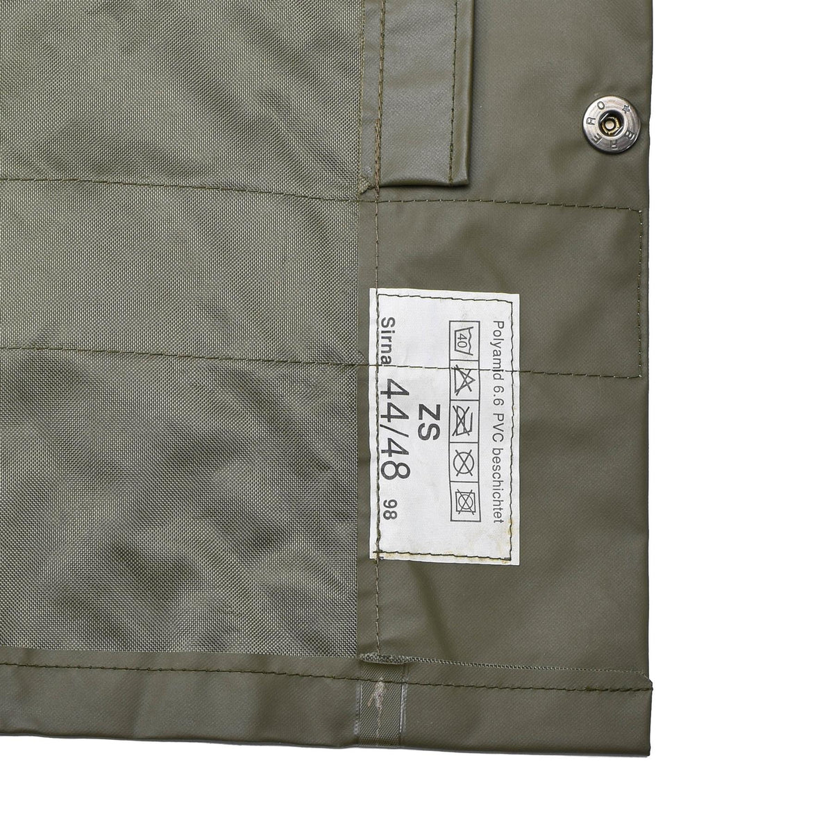 Original Schweizer Bevölkerungsschutz wasserdichte Regenjacke Langmantel Oliv