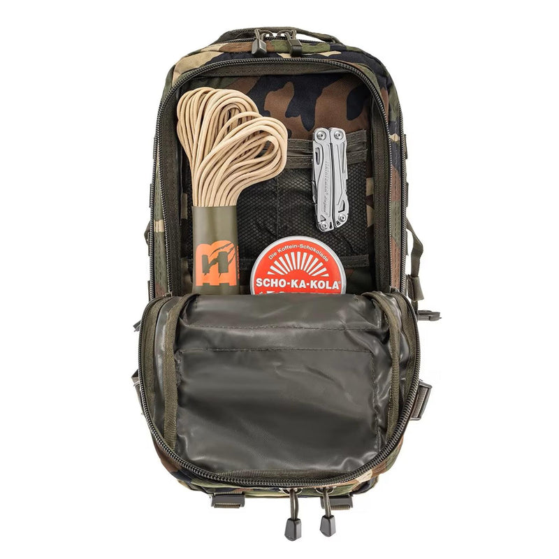 MIL-TEC US Assault taktischer Rucksack 20 Liter Wandern Trekking Woodland Daypack