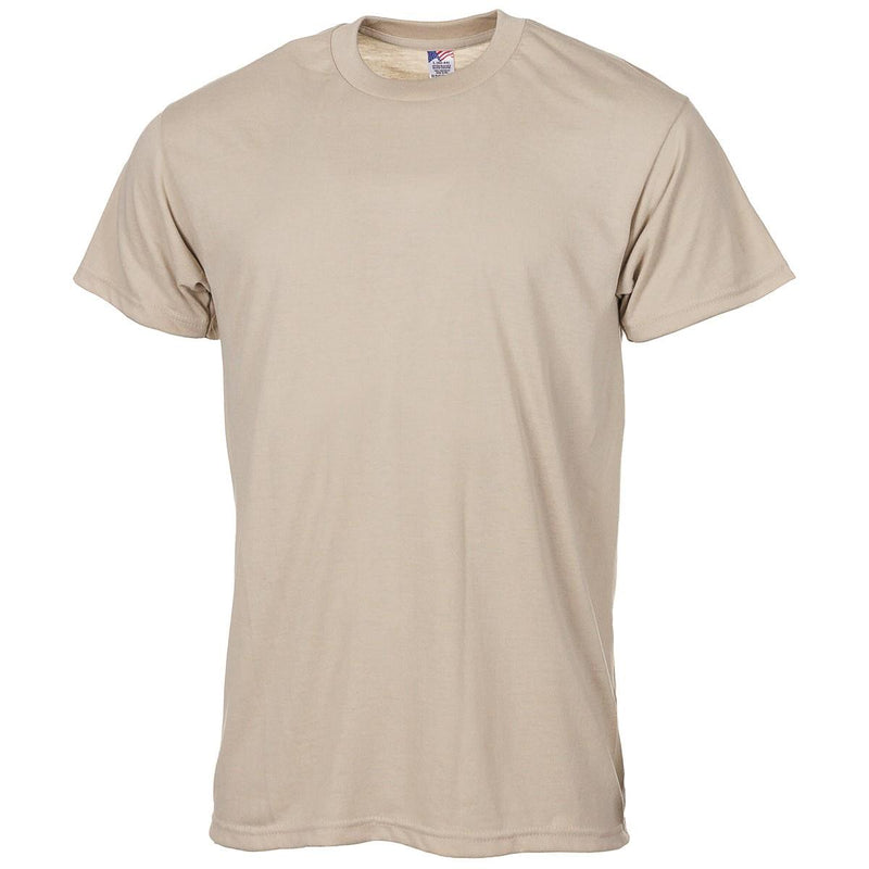 T-shirt militaire américain original, uniforme de troupes à 1 couche, sous-vêtements, chemise couleur sable