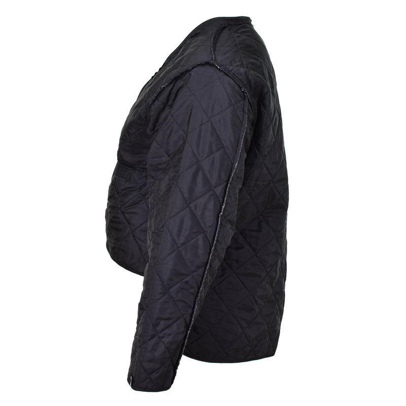 Original niederländische Militär-Steppjacke mit schwarzem Innenfutter, warm und leicht