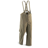 Cubrepantalones con pechera impermeable Gore-Tex del ejército austríaco original Surplus Olive OD