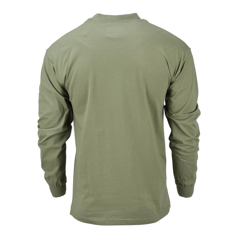 Camicia militare ceca biancheria bianche da oliva a maniche lunghe 2 ° strato uniforme da trekking nuovo