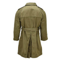 Original spanischer Militär-Trenchcoat aus Gabardine, formelles Feldbeige