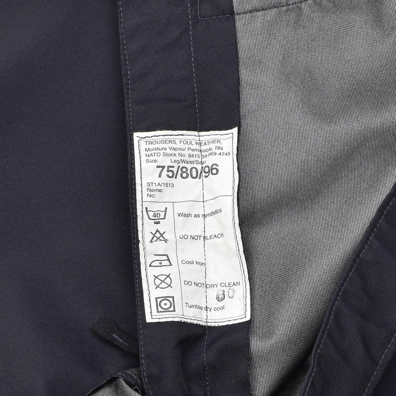 Cantaloni autentici della polizia della polizia britannica Pantaloni bagnati impermeabili per esterni blu
