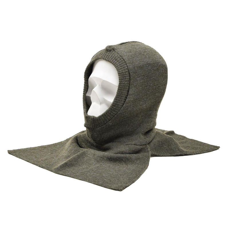 Original Bélgica Militar Militar cálida Oliva Balaclava Costar Cibra de lana Ciba nueva