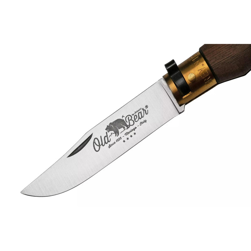 Antonini Old Bear Pocket Knife 8cm Stainless Steel Blade Walnut Wood Handle