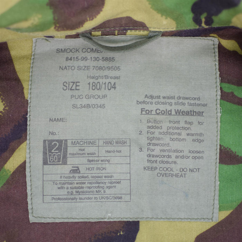 Original British army jacket BDU combat smock cold weather parka military issue