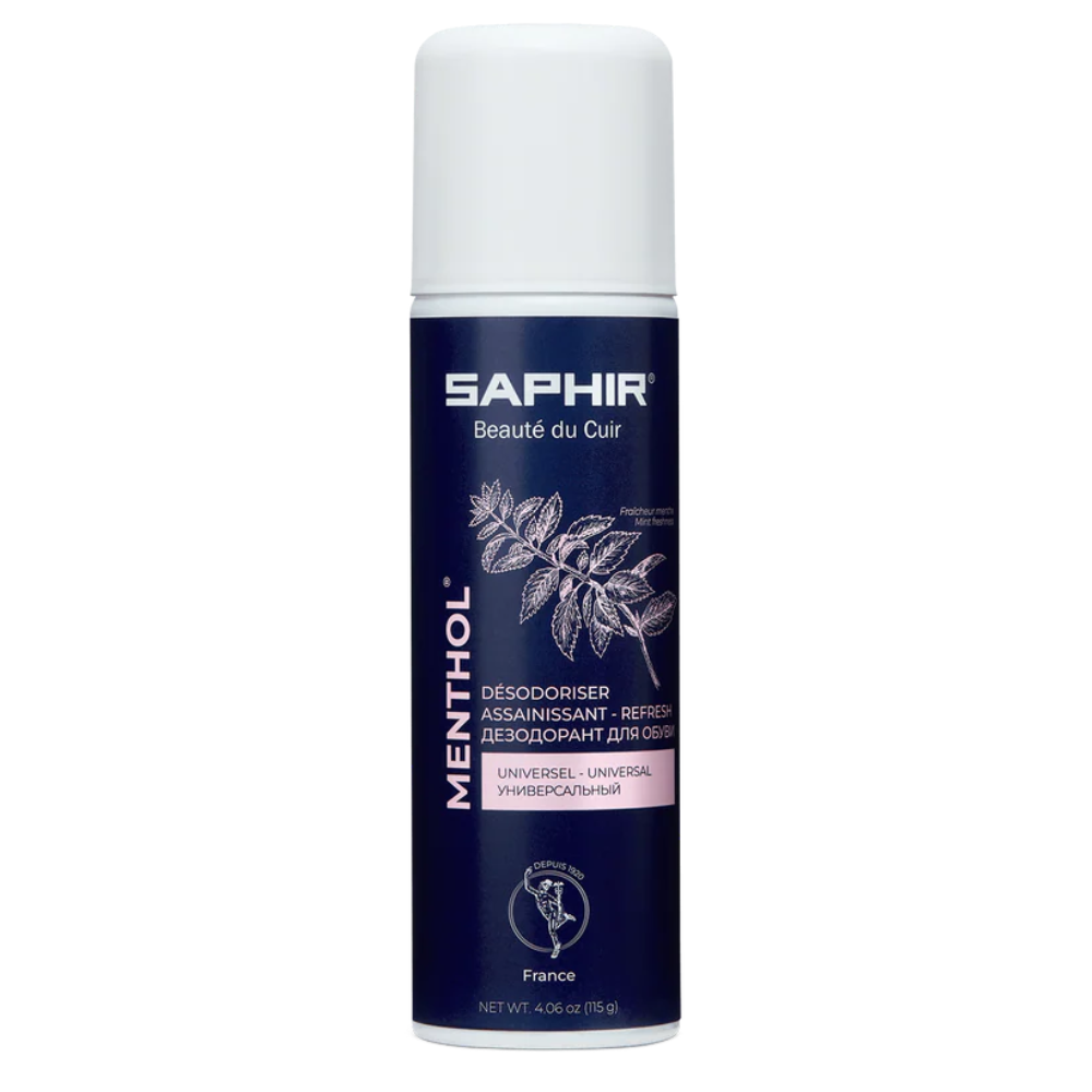 Saphir Menthol Shoe Deodorizer Spray 200ml Odor Remover All Footwear