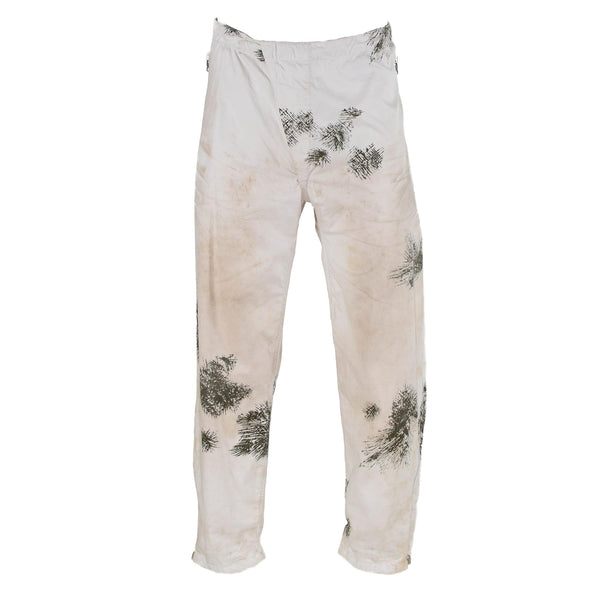 Original German Military snow camo pants winter uniform outer layer trousers