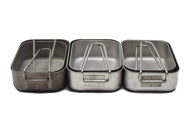 Original Military issue Mess tins stainless steel camping outdoor tableware set