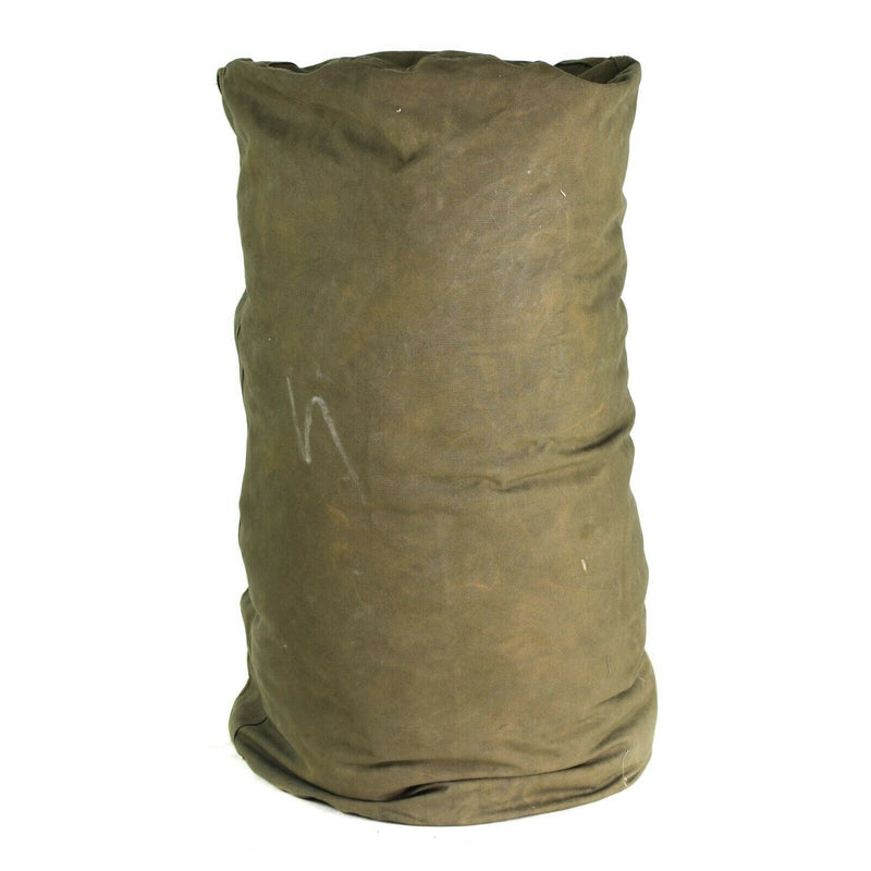 Véritable sac de voyage de l'armée allemande avec bretelles, grand sac à dos olive