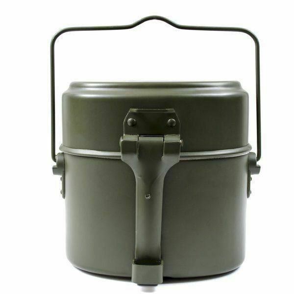 BW Germany Army Style mess kit Aluminium military bowler pot 3 pieces kit repro