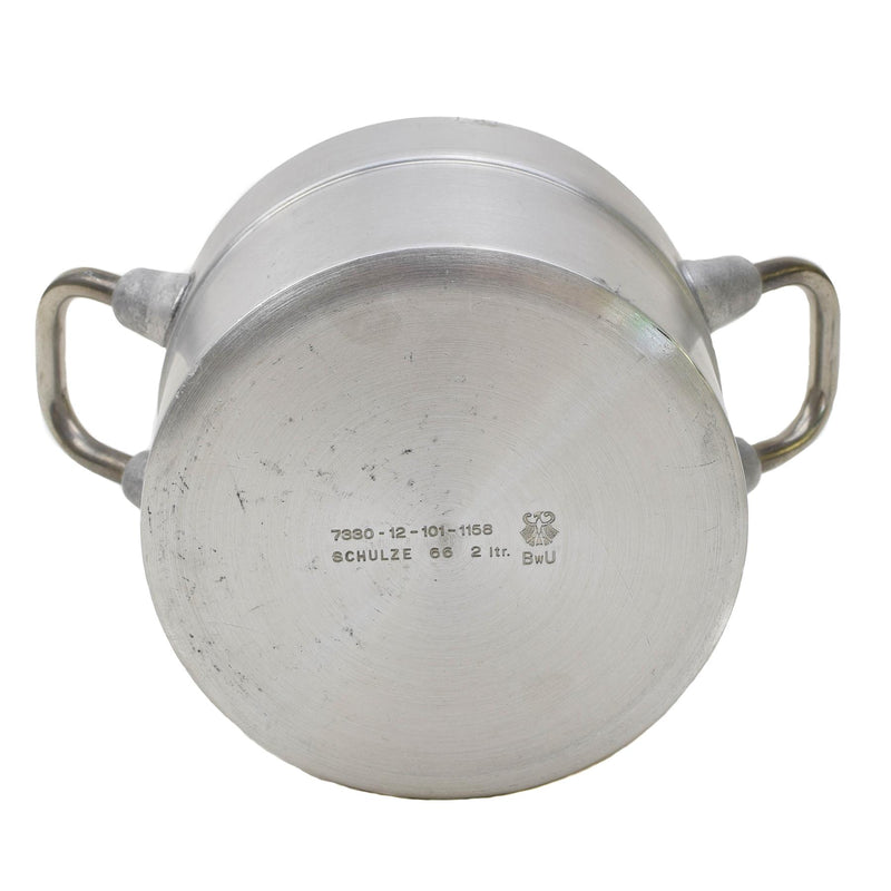 Oryginalne niemieckie wojskowe aluminiowe 2 litera garnko pokrywka wędrówki BW Army Mess Kit Nowy