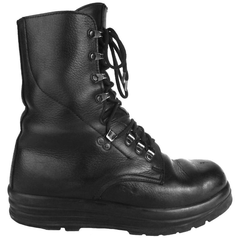 Original Schweizer Armee KS90 Feldstiefel aus schwarzem Leder, Militärschuhwerk