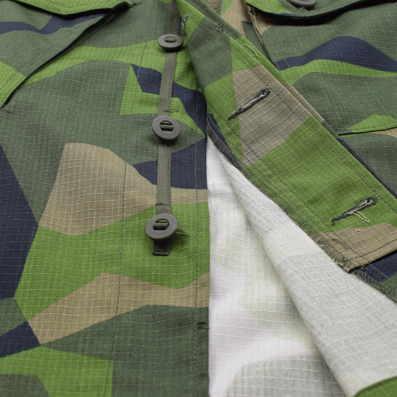 TACGEAR Brand Swedish Military style commando field jacket splinter camo shirts