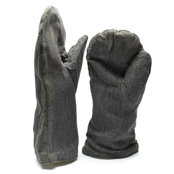 Mittanes de invierno del ejército suizo original con fraynel revestimiento de problemas militares