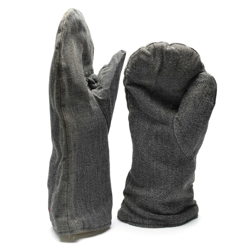Mittanes de invierno del ejército suizo original con fraynel revestimiento de problemas militares