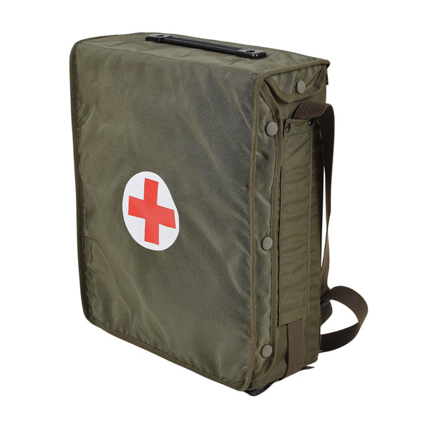 Sac de premiers secours original de l'armée autrichienne à bandoulière olive pour médecin, survie médicale, NEUF