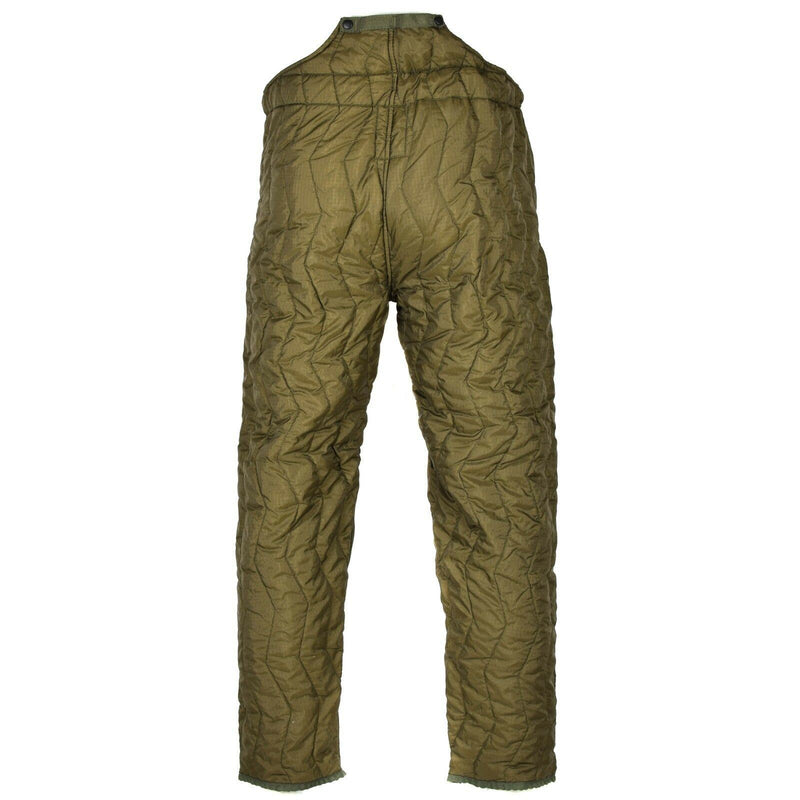 Genuine German army quilted pants liner trousers inner warmer thermal winter OD - GoMilitar