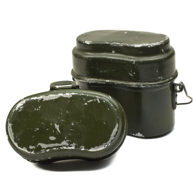 Genuine Hungarian Army mess kit. Aluminium military bowler pot 2pcs set