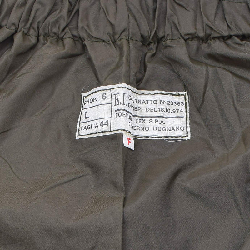 Genuine Italian military air forces rain pants lined waterproof trousers OD NEW