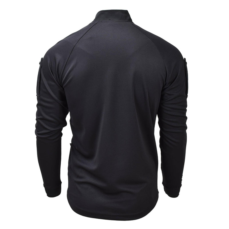 Camisetas tácticas de combate militar británica original con cremallera negra transpirable nuevo