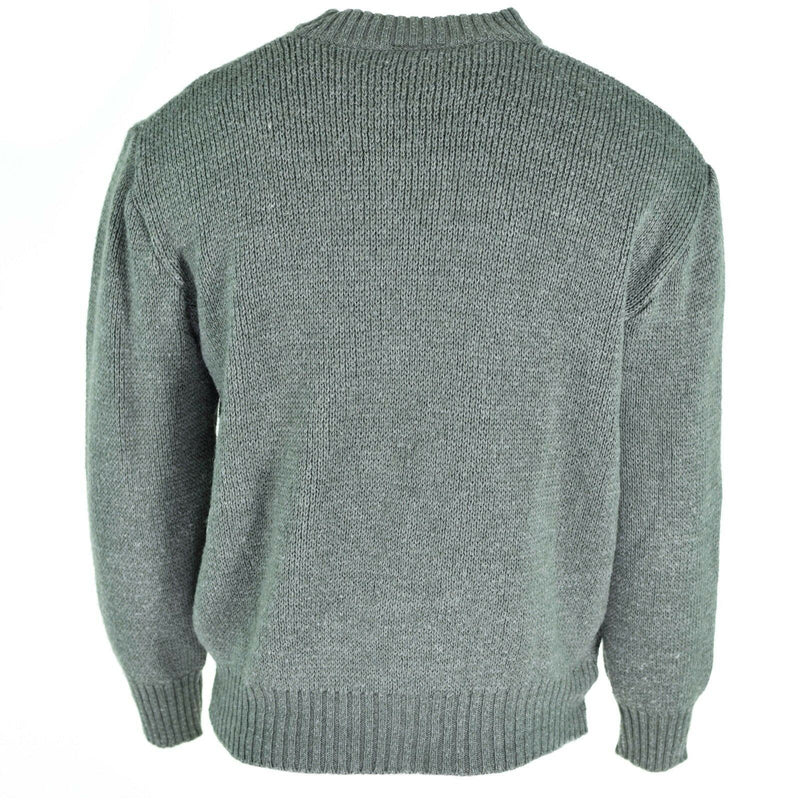 Original Swiss army pullover M74 Jumper grey virgin wool sweater with zipper