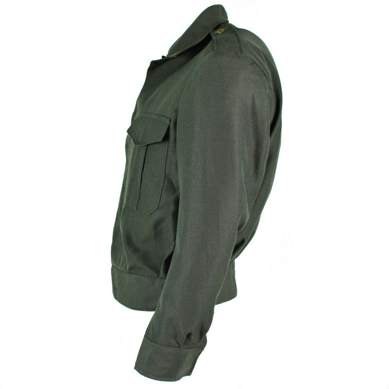 Veste de campagne originale de l'armée grecque en gabardine de laine blaze Grèce militaire NEUF