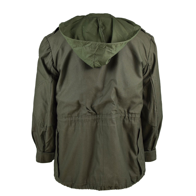 Genuine Belgian army field jacket M64 military cotton waterproof parka Olive NEW