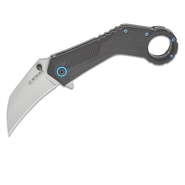 Boker Magnum Velcon tactical pocket knife Hawkbill 440C Steel blade G10 Handle