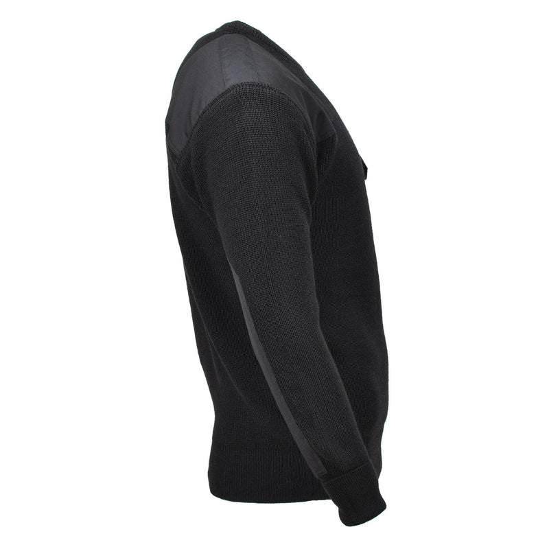 Mfh Brand Sweater Commando Commando Jumper Rib Wool Reforzado Reforzado Black New New