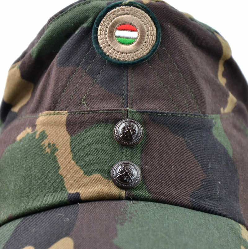 Genuine Hungarian camo army winter cap military field hat with color badge NEW