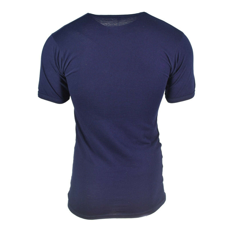 Genuine Italian army navy T-Shirt blue cotton shirt short sleeves military NEW