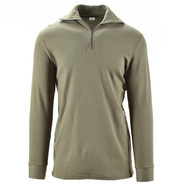 Genuine francés del ejército francés cremallera con cremallera f1 suéter de hombre de oliva termal nuevo