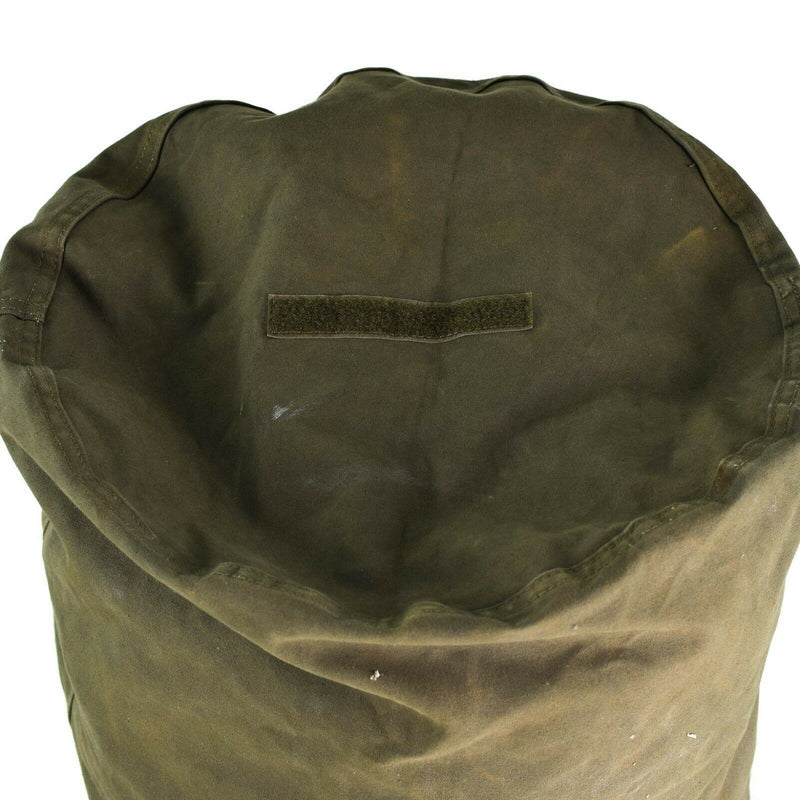 Véritable sac de voyage de l'armée allemande avec bretelles, grand sac à dos olive
