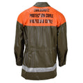 Original Schweizer Bevölkerungsschutz wasserdichte Regenjacke Langmantel Oliv