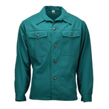 Camisa de campo militar austriaca original tipo 75, ropa de trabajo de manga larga, color verde