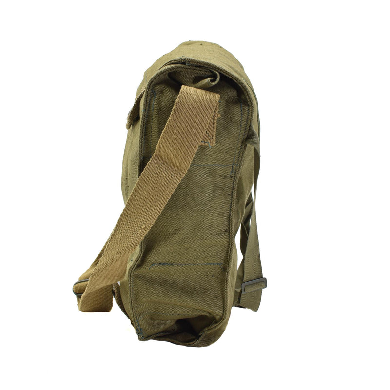 Originale Ceca Maschera militare Maschera Guida Green Canvas Vintage Overplus Nuovo