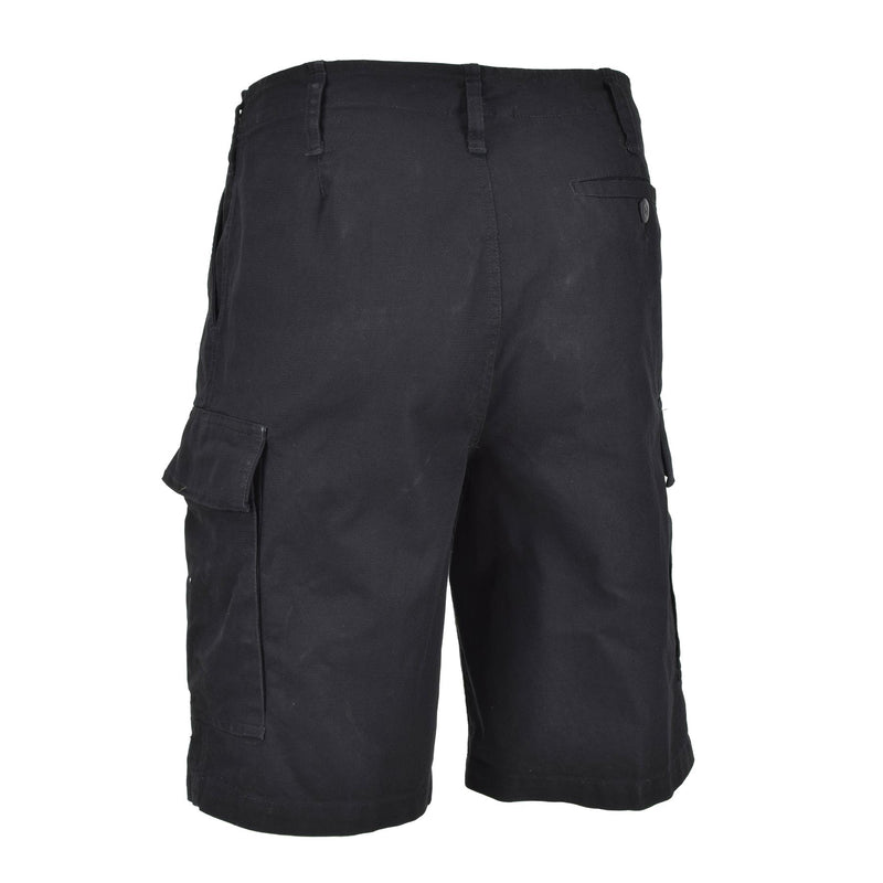 Mil-Tec Brand German Army style black prewashed Moleskin bermuda military shorts