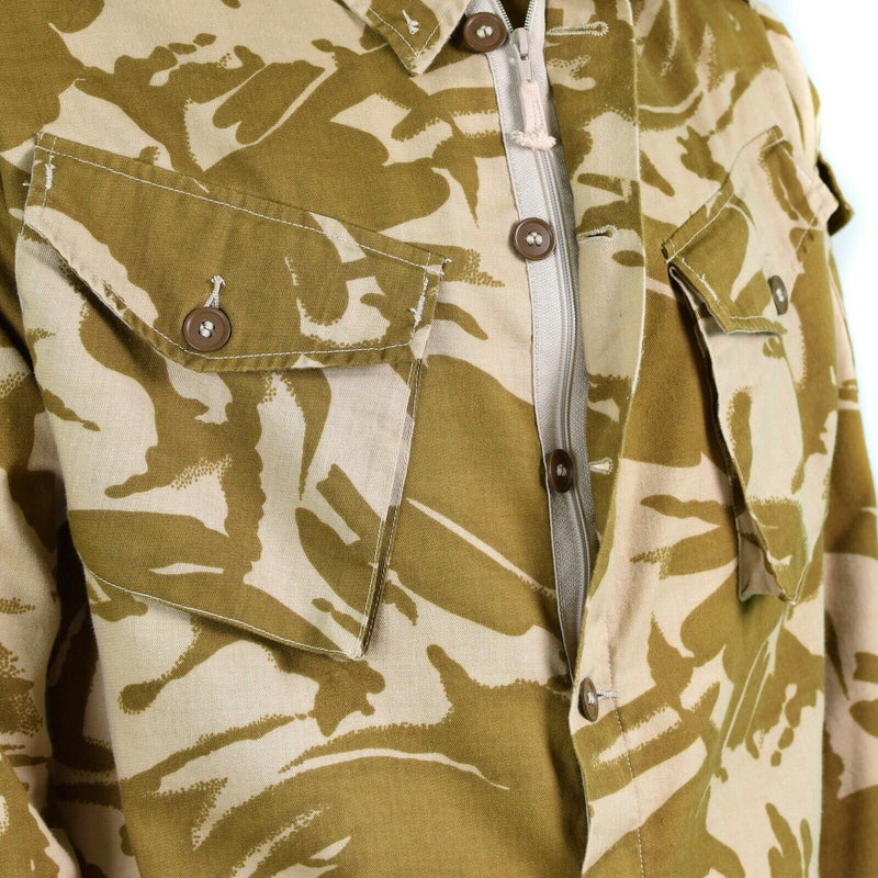Véritable veste de combat de l'armée britannique, chemise de campagne camouflage désert légère