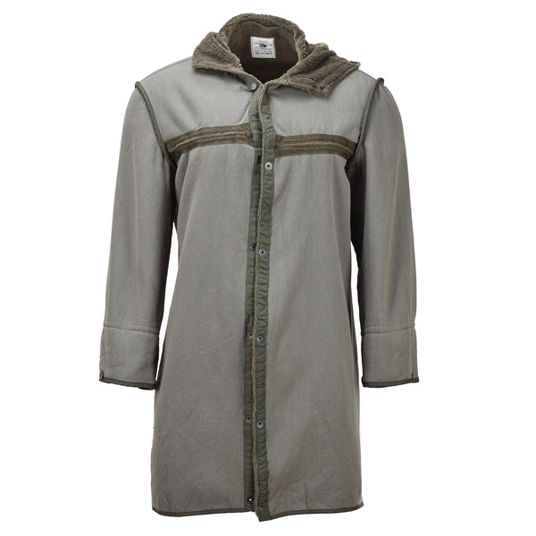 Militares alemán originales largos parka falso de piel de piel Termal Ejército encapuchado Olive