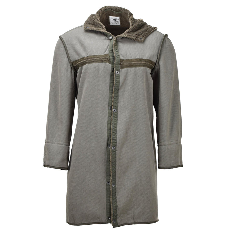Militares alemán originales largos parka falso de piel de piel Termal Ejército encapuchado Olive