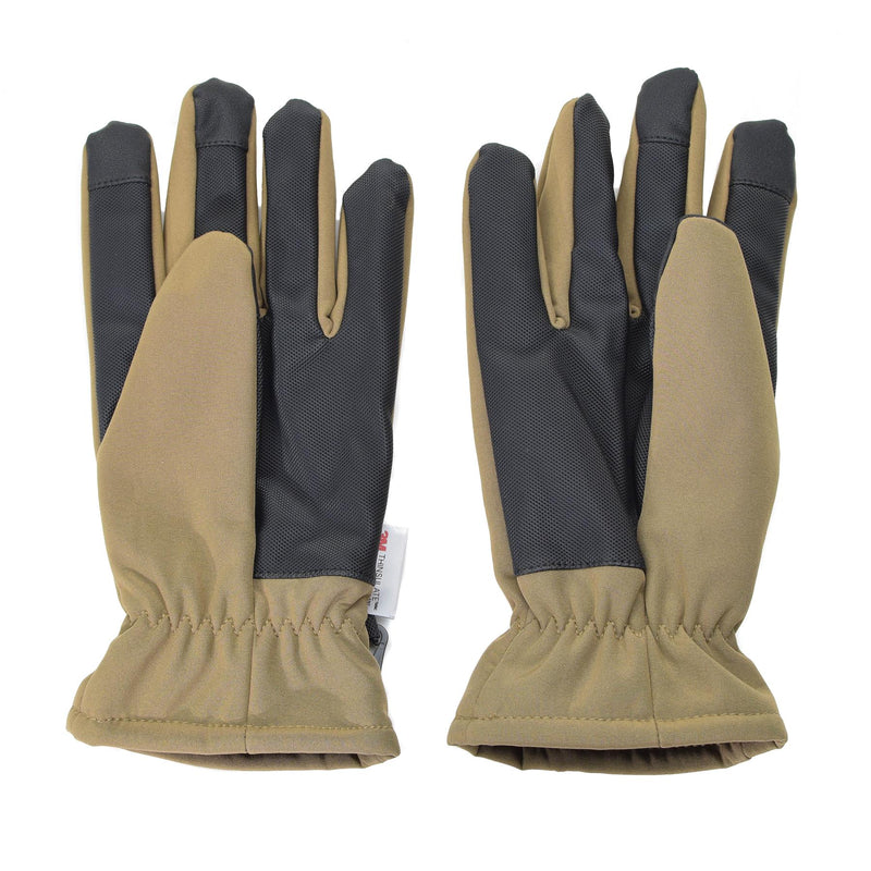 Mil-Tec Gloves Softshell THINSULATE™ lining Coyote Winter Mens tactical thermal
