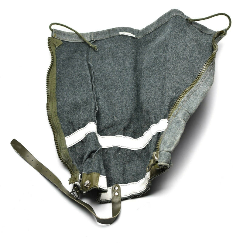 Gateter d'esercito svizzero autentici lana montagne grigie escursionistiche surplus militare
